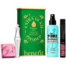 Benefit Extra Glam Infused Giftset Porefessional Super Setter Spray 120ml/fan Fest Mascara 8.5g/24hrbrowsetter 7ml/crystah Bop Bronzer And Blush 2.5g 138ml