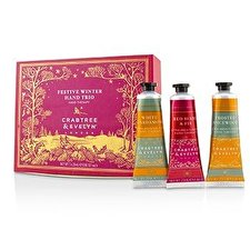 Crabtree & Evelyn Festive Winter Hand Trio (1x Frosted Spicewood, 1x White Cardamom, 1x Red Berry & Fir) 3x25ml/0.86oz