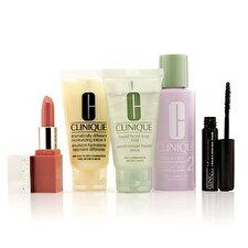 3-Step Skin Care System (Skin Type 2): Liquid Facial Soap Mild+Clarifying Lotion 2+DDML+Lash Power Mascara+Clinique Pop Lip 5pcs