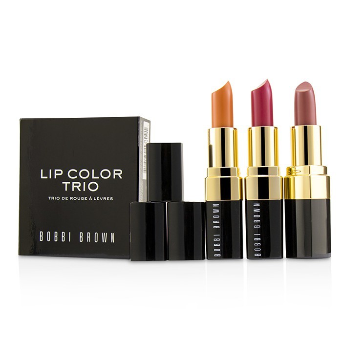 Bobbi Brown Lip Color Trio - #1 Salmon, #6 Pink, #22 Sandwash Pink