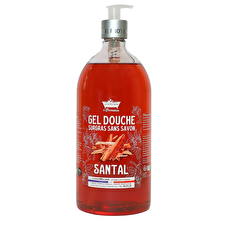 Les Petites Bains De Provence Santal Shower Gel For Body Face & Hair For Sensitive Skin 1000ml