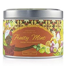 The Candle Company Tin Can 100% Beeswax Candle with Wooden Wick - Fruity Mint (8x5) cm
