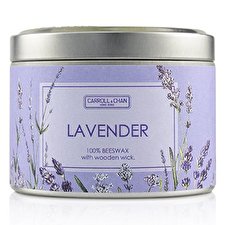 The Candle Company Tin Can 100% Beeswax Candle with Wooden Wick - Lavender (8x5) cm