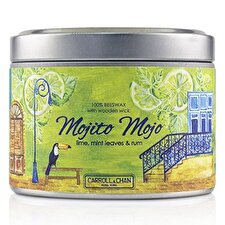 The Candle Company Tin Can 100% Beeswax Candle with Wooden Wick - Mojito Mojo (8x5) cm