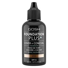 Gosh Foundation Plus+ Cover & Conceal Liquid Foundation 010 Tan Spf15 30ml