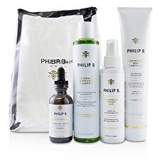 Philip B Four Step Hair & Scalp Treatment Set - # Paraben-Free Formula (All Hair Types) 4pcs