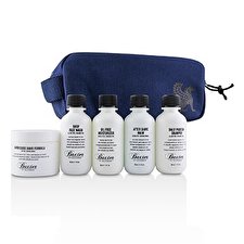 Baxter Of California Travel Starter Kit: Face Wash + Shave Formula + Moisturizer + Shave Balm + Shampoo + Bag 5pcs + 1 Bag