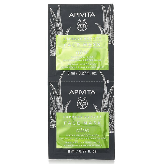 Apivita Express Beauty Face Mask with Aloe (Moisturizing & Refreshing) -  Unboxed 6x(2x8ml) | Cosmetics Now Singapore