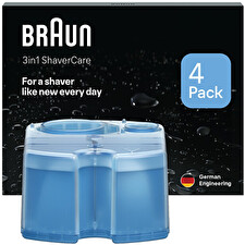 Braun Shavercare 3in1 ( 4 Pcs ) - Cleaning Station Cartridges