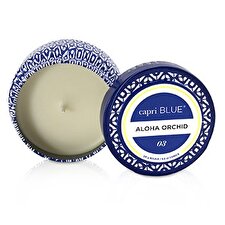 Capri Blue 蓝白花纹旅行铝罐装蜡烛 - Aloha Orchid 241g/8.5oz