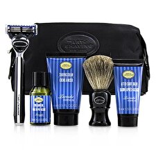 The Art Of Shaving The Four Elements of The Perfect Shave Set with Bag - Lavender: Pre Shave Oil + Shave Crm + A/S Balm + Brush + Razor 5pcs+1Bag
