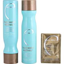 Malibu Hair Care Set-hard Water Wellness Kit With Shampoo 266ml/9oz & Conditioner 266ml/9oz & Hair Remedy 5ml/0.16oz (4 Packets)