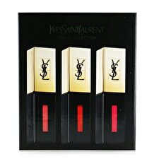 Yves Saint Laurent Rouge Pur Couture Vernis A Levres Glossy Stain Trio Set (7, 9, 12) 3x6ml/0.2oz