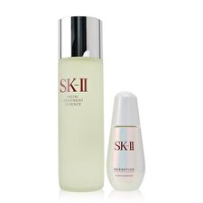 SK II Whitening Series Aura Care Essentials Collection : Genoptics Aura Essence 50ml + Facial Treatment Essence 230ml 2pcs