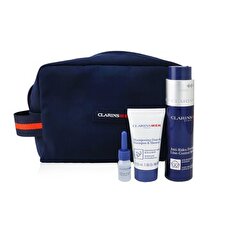 Clarins Men Expert Firming Essentials Set: Line-Control Balm 50ml + Shampoo & Shower 30ml + Shave Ease oil 3ml 3pcs+1pouch