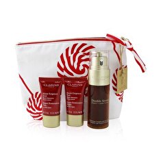 Clarins Double Serum & Super Restorative Collection: Double Serum 50ml+ Super Restorative Day 15ml+ Super Restorative Night 15ml+ Bag 3pcs+1bag