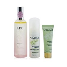 Caudalie The Beauty Essentials Set: Beauty Elixir 100ml+ Instant Foaming Cleanser 50ml+ Glycolic Peel 15ml 3pcs