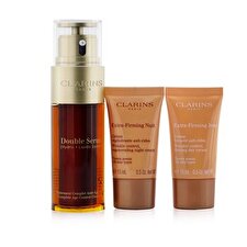 Clarins Double Serum Extra-Edition Set: Double Serum 50ml + Extra-Firming Day Cream 15ml + Extra-Firming Night Cream 15ml + Bag 3pcs+1bag