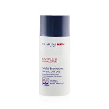 Clarinsmen UV Plus Anti-Pollution Multi-Protection SPF 50 UVA-UVB (High Protection Day Screen, Oil-Free, Invisible & Water Resistant) 50ml/1.7oz