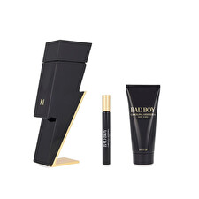 Carolina Herrera Set Carolina Herrera: Bad Boy Eau De Toilette For Men 100ml & Bad Boy Eau De Toilette For Men 10ml & Bad Boy Shower Gel For All Skin Types 100ml