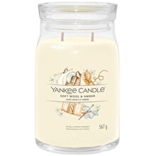 Yankee Candle Aromatic Candle Signature Glass Medium Soft Wool & Amber 368 G