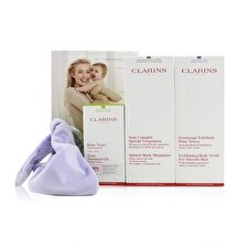 Clarins A Beautiful Pregnancy Set: Stretch Mark Minimizer 200ml+ Exfoliating Body Scrub 200ml+ Body Treatment Oil-Tonic 100ml 3pcs