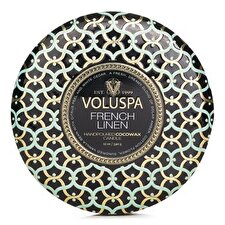 Voluspa 3 Wick Decorative Tin Candle - French Linen 340g/12oz