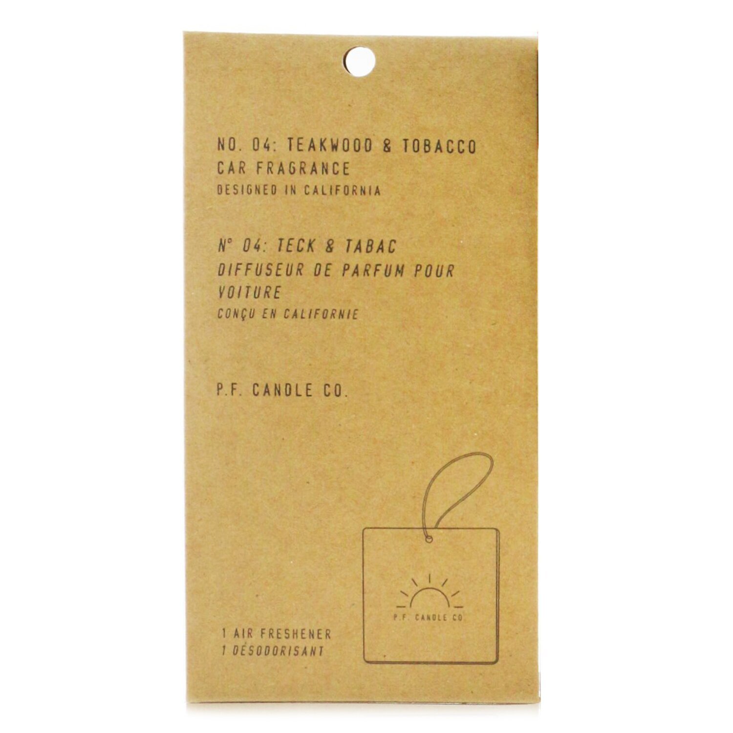 P.F. Candle Co. Car Fragrance - Teakwood & Tobacco 1pcs