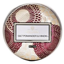 Voluspa Mini Tin Candle - Gilt Pomander & Hinoki 113g/4oz