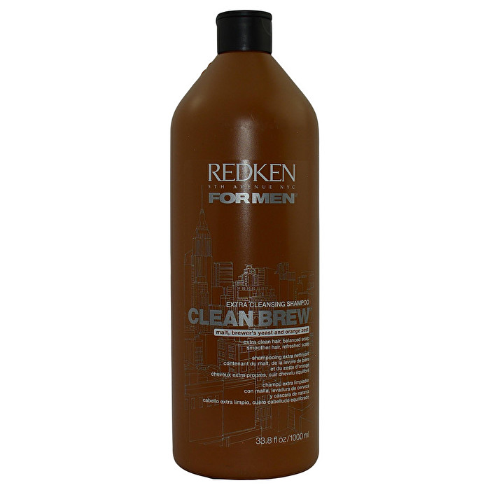 Redken Mens Clean Brew Extra Cleansing Shampoo 1000ml Cosmetics Now