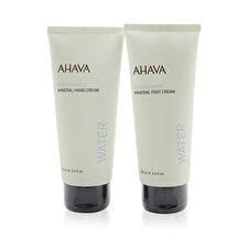 Ahava Essential Hydration Hand & Foot Duo Kit: Deadsea Water Mineral Hand Cream 100ml+ Deadsea Water Mineral Foot Cream 100ml 2pcs