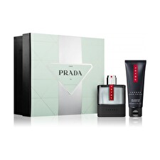 Prada Set Prada: Luna Rossa Carbon Eau De Toilette For Men 50ml & Luna Rossa Carbon Revitalized Shower Gel Body 75ml
