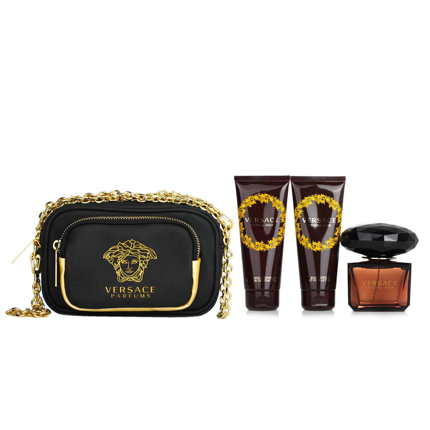 ヴェルサーチ Crystal Noir Coffret: 3pcs+1Bag | Cosmetics Now