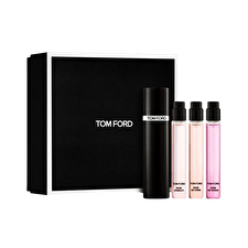 Tom Ford Set Tom Ford: Rose De Russie Eau De Parfum For Women 10ml & Rose De Chine Eau De Parfum For Women 10ml & Rose D'amalfi Eau De Parfum For Women 10ml & Refillable Atomizer Case Black