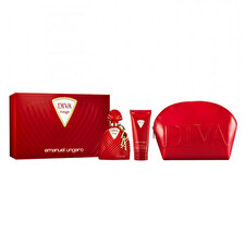 Emanuel Ungaro Set Emanuel Ungaro: Diva Rouge Gwp Textile Pouch Red & Diva Rouge Body Lotion Body 100ml & Diva Rouge Eau De Parfum For Women 100ml