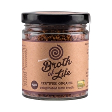 Broth Of Life Organic Dehydrated Lamb Broth Jar 90g Sell Through