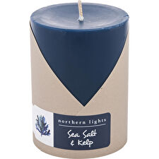 Northern Lights Sea Salt & Kelp One 3x4 Inch Pillar Candle
