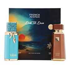 French Avenue Dusk Till Dawn Set French Avenue: Vulcan Feu Eau De Parfum Unisex 100ml & Liquid Brun Eau De Parfum For Men 100ml