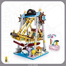 LOZ Dream Amusement Park Series - Pirate Ship Building Bricks Set 13.5 x 18 x 8 c