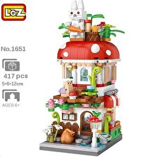 LOZ Street Series - Mushroom House Building Bricks Set 19.5x16.5x4.5cm
