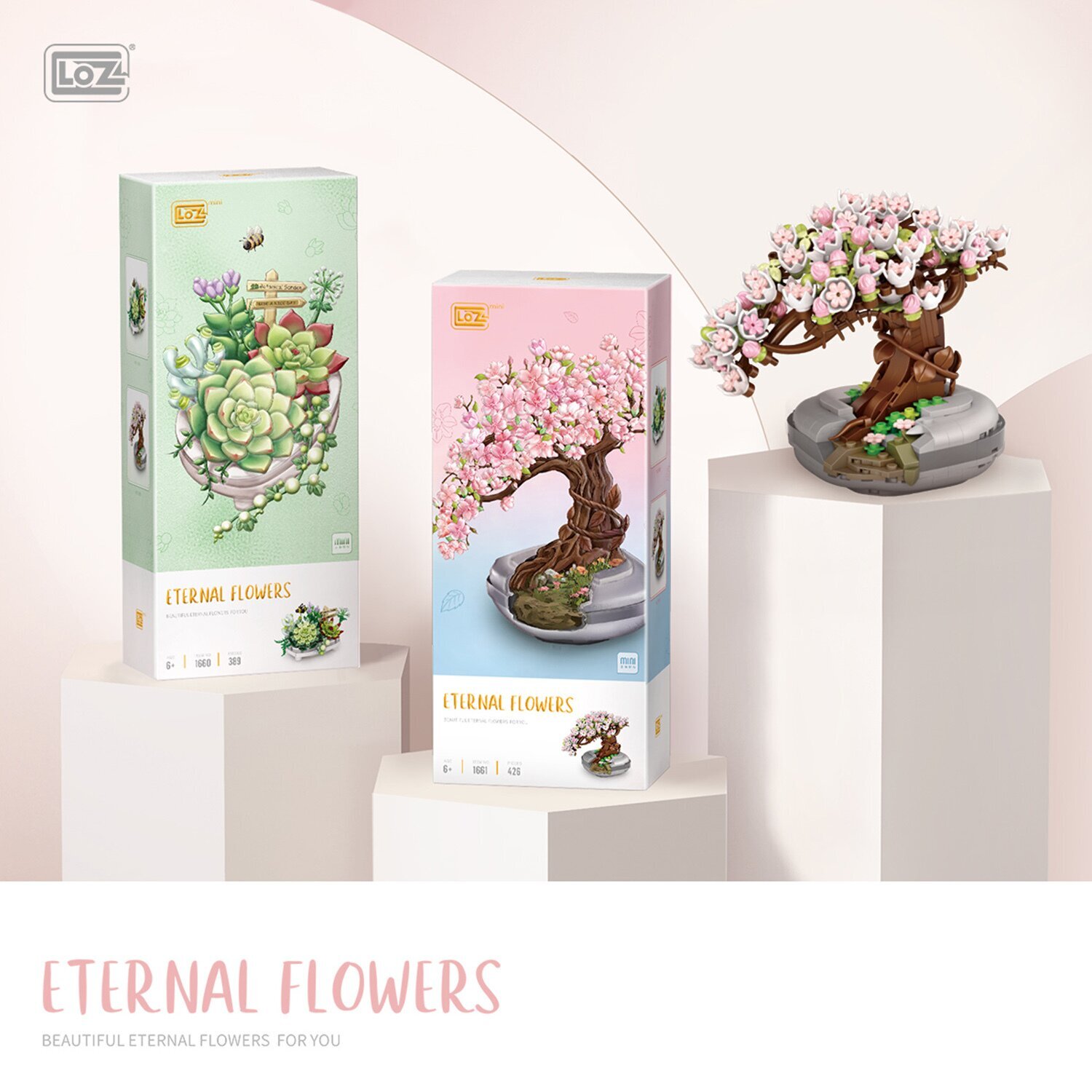 LOZ Mini Blocks - Eternal Flowers Garden Series - Succulent Potted