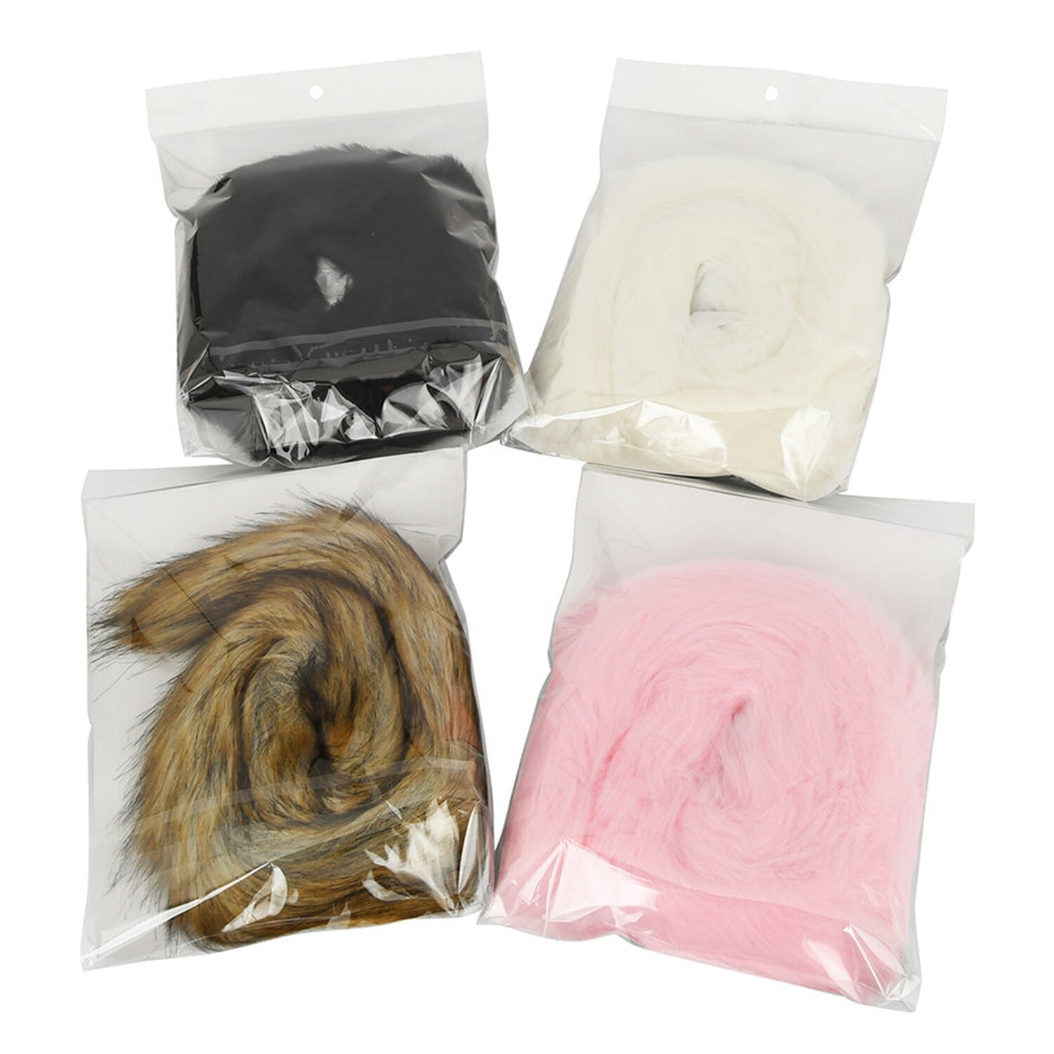 SM VIP Furry Fox Long Tail Butt Plug - # White 1pc | Cosmetics Now Israel