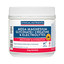 Ethical Nutrients Mega Magnesium Glycinate+ Creatine & Electrolytes Berry 250g