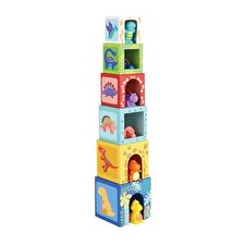 Tooky Toy Co Nesting Boxes - Dinosaur 13x13x13cm