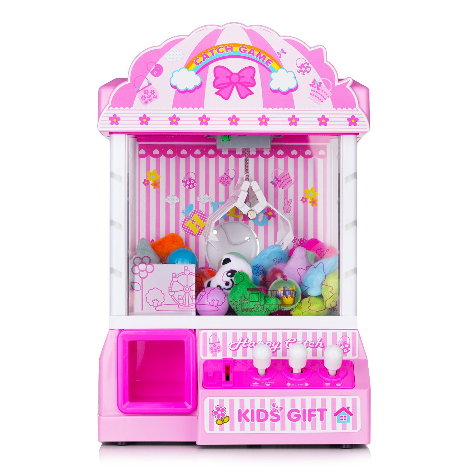 Hobbiesntoys Mini Claw Machine Crane Game Pink