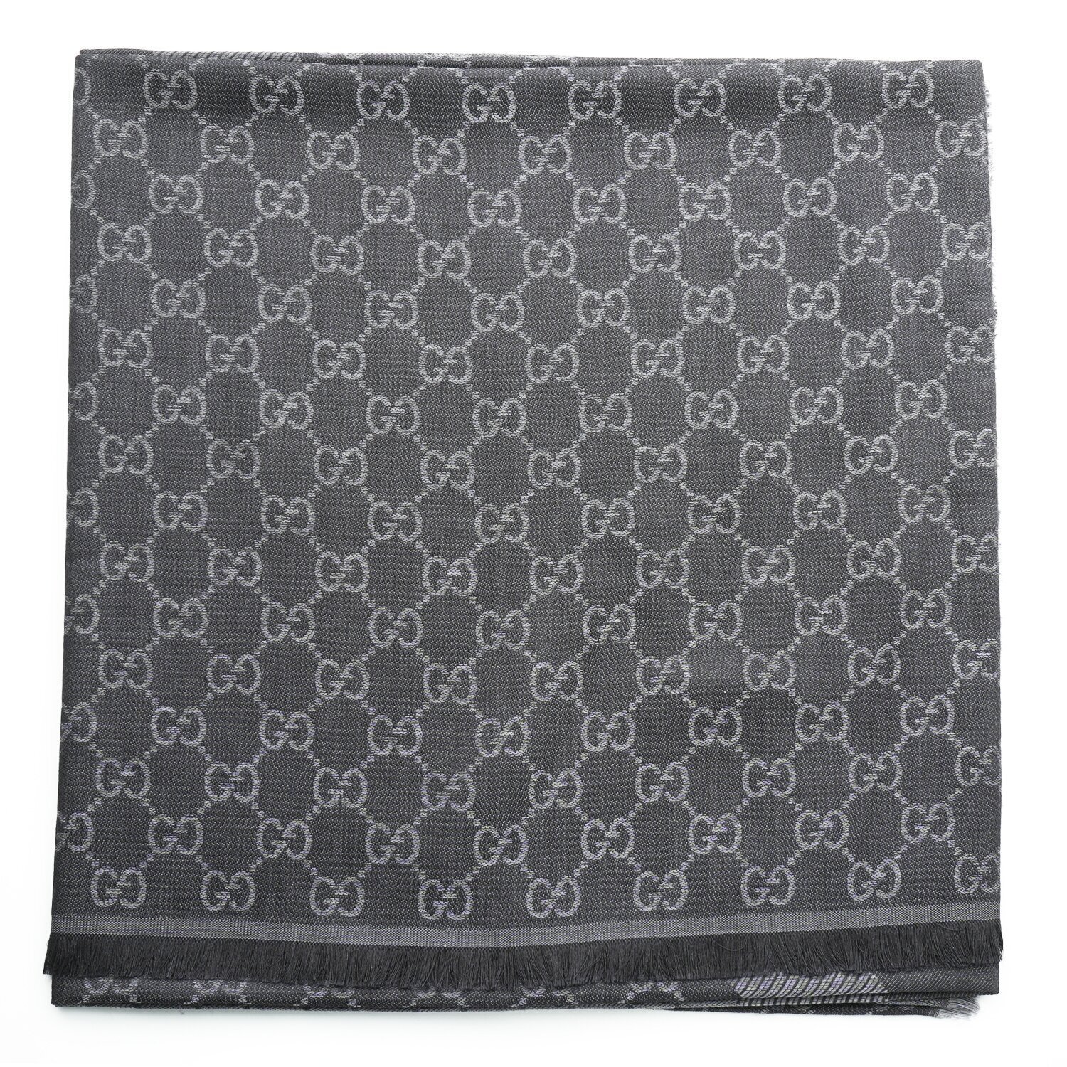 k.gh Gucci Square Scarf 281942 Dark Grey Dark Grey | Cosmetics Now US