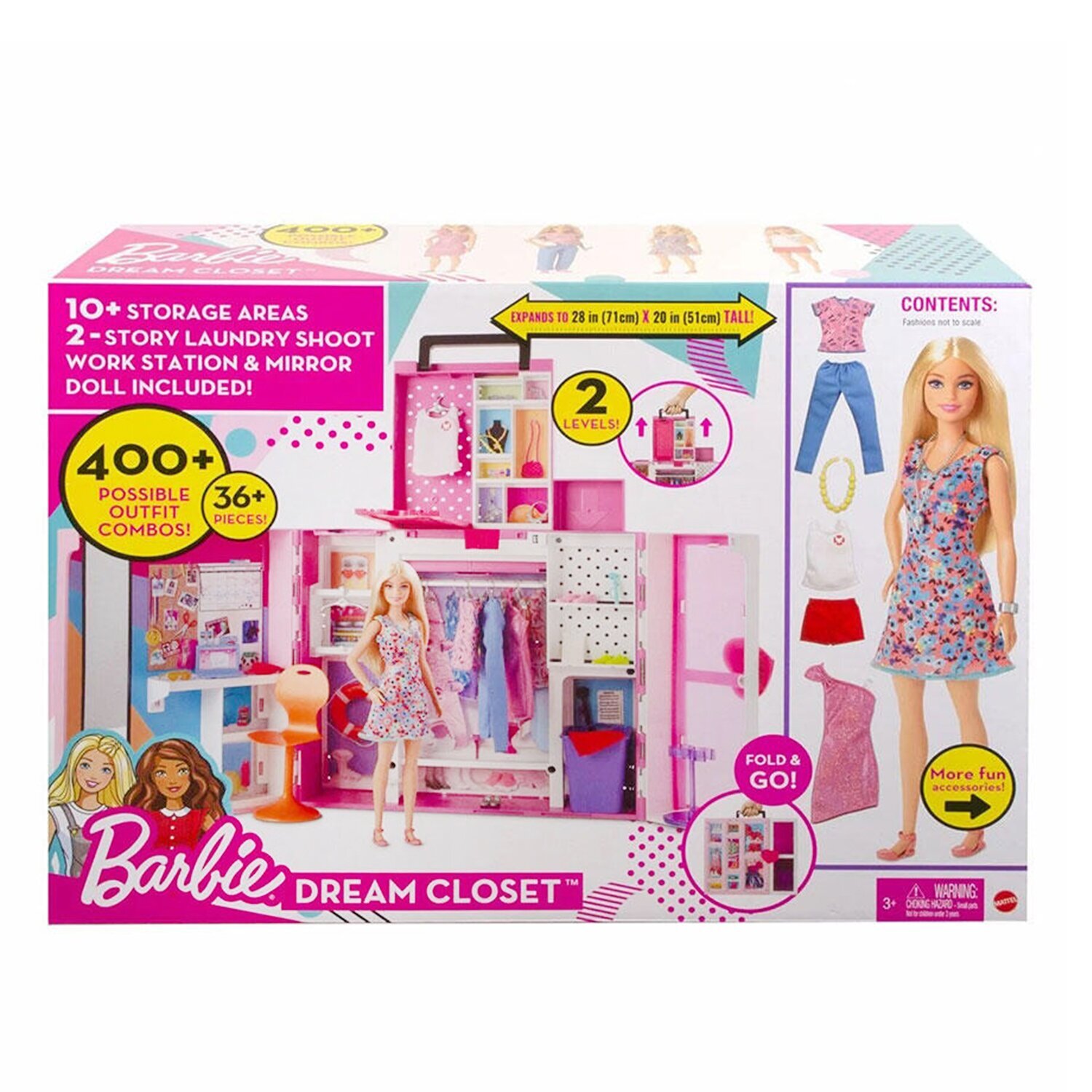 Barbie Dream Closet™ Doll and Playset 46x14x32cm
