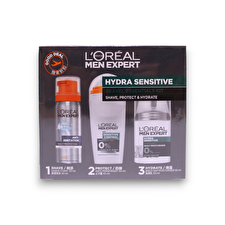 L`Oreal Paris Travel Set L'oreal Paris: Men Expert Alcohol-free Hydrating & Regenerating Day & Night Cream For Face 50ml & Men Expert Alcohol-free Anti-sweat Deodorant Roll-on For Men 50ml & Men Expert Glycerin Against Irritation Shaving Foam 50ml