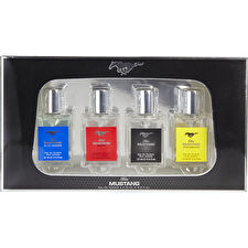 Estee Lauder Mustang Variety 4 Piece Mens Variety With Mustang Blue & Mustang Sport & Mustang & Mustang Performance And All Are Eau De Toilette 15ml/0.5oz
