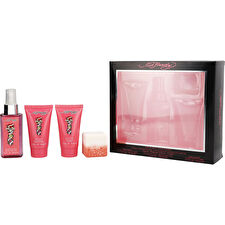 Christian Audigier Ed Hardy Body Mist 90ml/3.4oz & Body Wash 30ml/1.7oz & Body Lotion 30ml/1.7oz & Bath Fizz 60ml/2.65oz